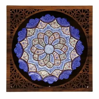 فروش بشقاب مینا کاری با قاب + قیمت خرید به صرفه